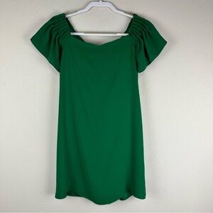 Trina Turk Green Off The Shoulder Mini Dress Size Small